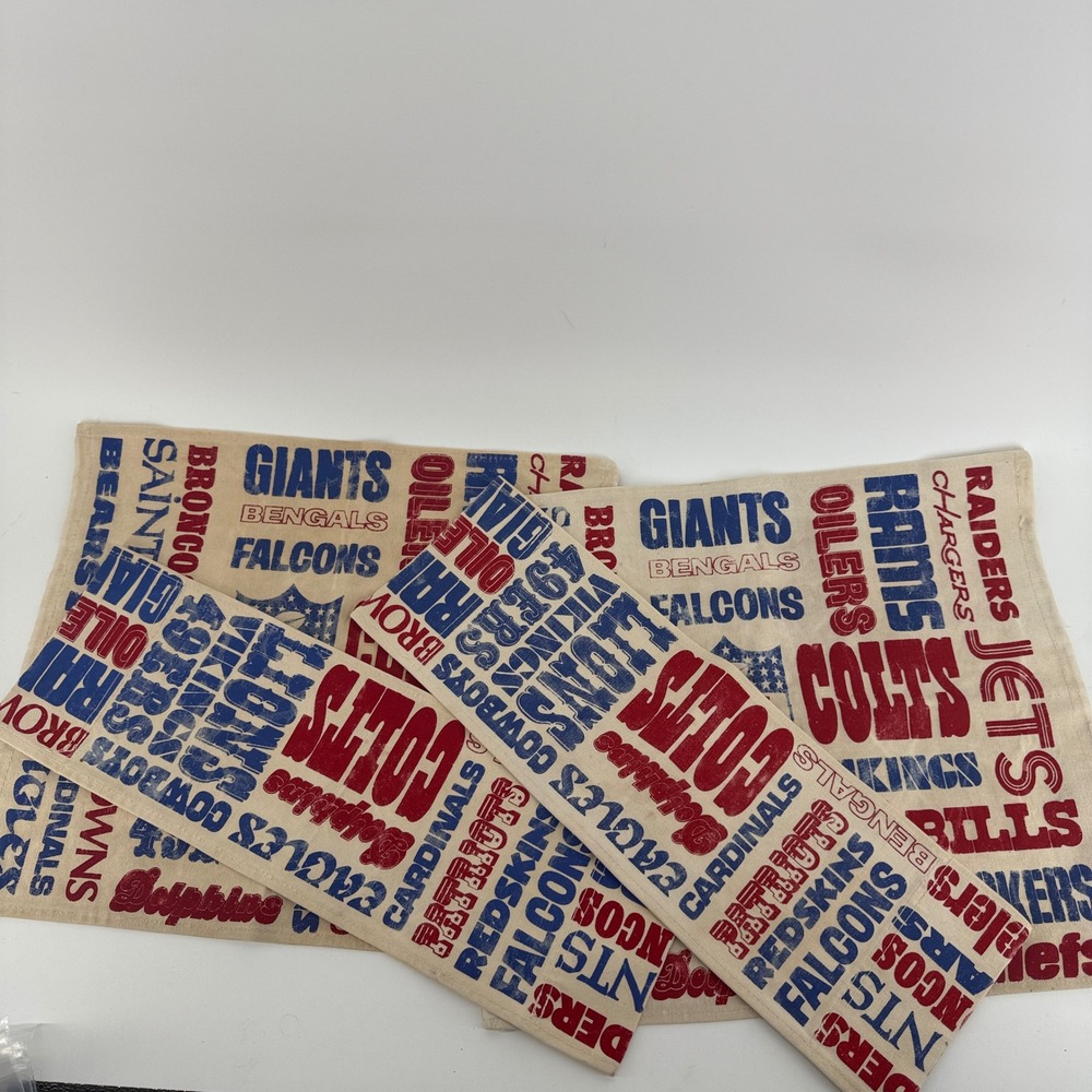 NFL Canvas Directors Chair Covers Set Backrest Armrests Team Print Vintage
